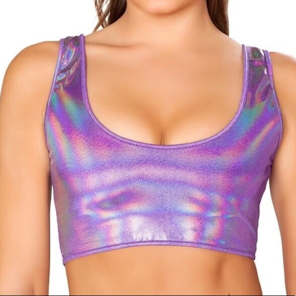 Iridescent lavender tank halter